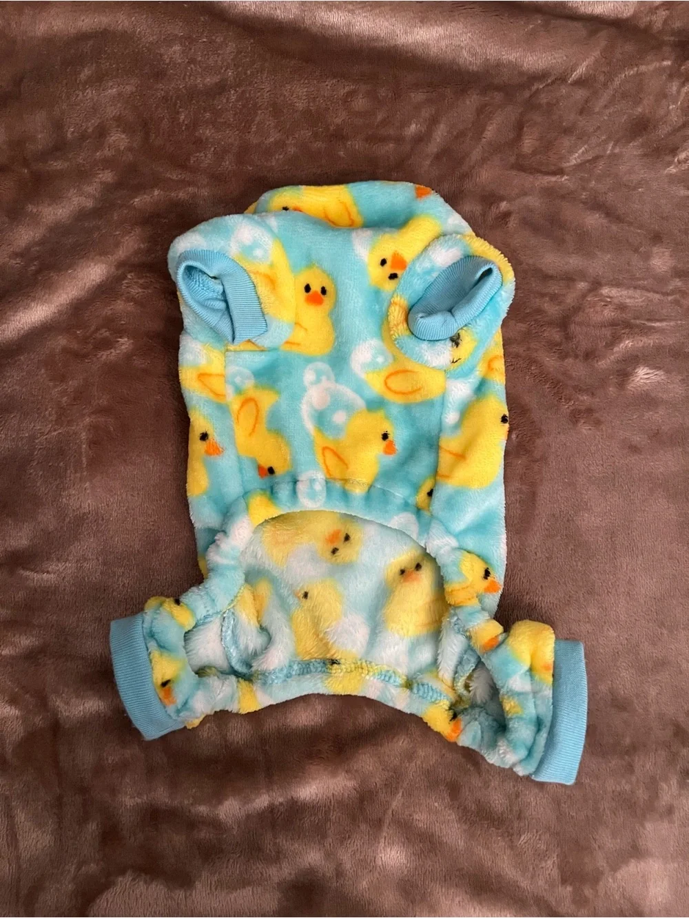 XS Frisco Rubber Duck Fleece Dog Pajamas